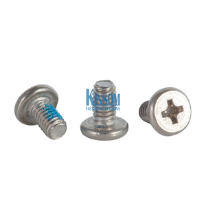Stainless Steel Screws Countersunk Philips Cross Recessed Machine Screws with Blue Nylon Patch 